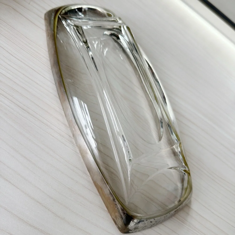 MCM vintage chrome dish